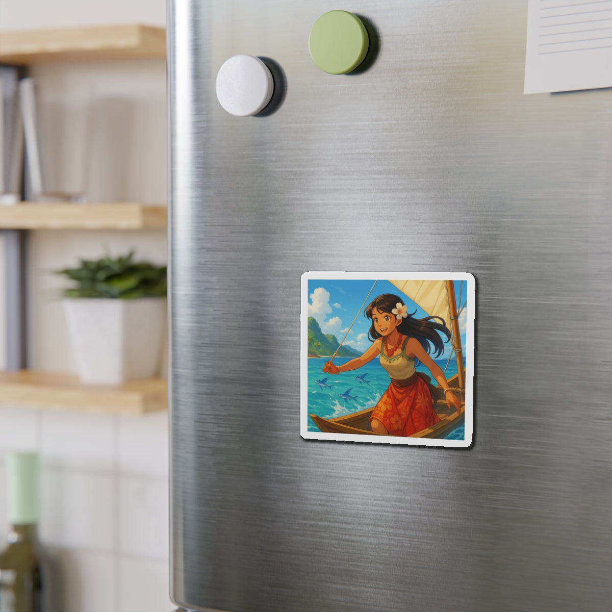 Island sailing magnet