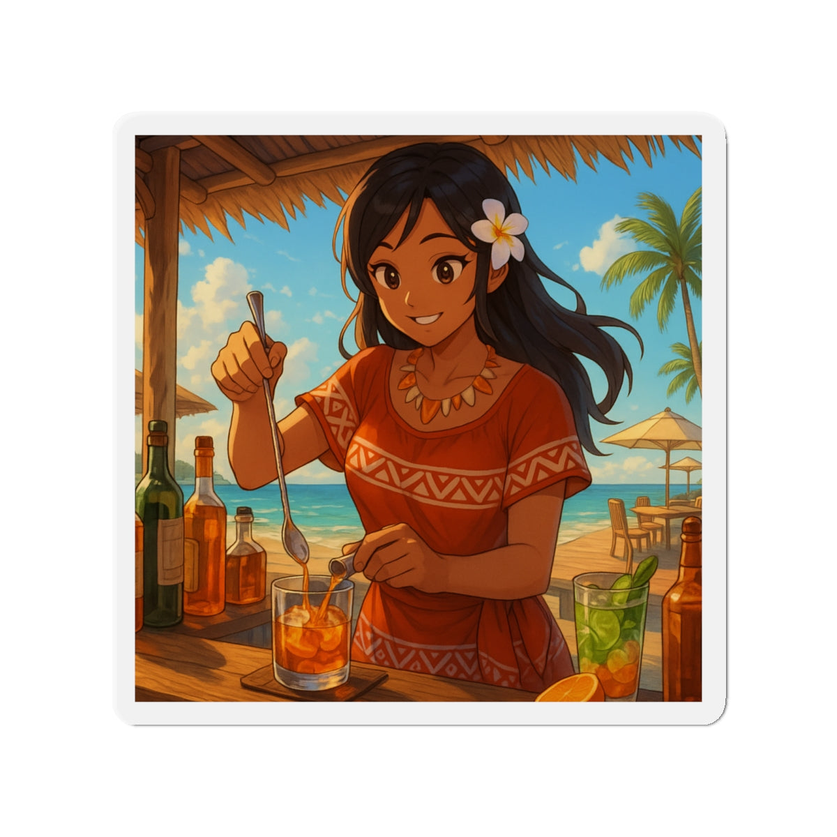 Beach bar magnet