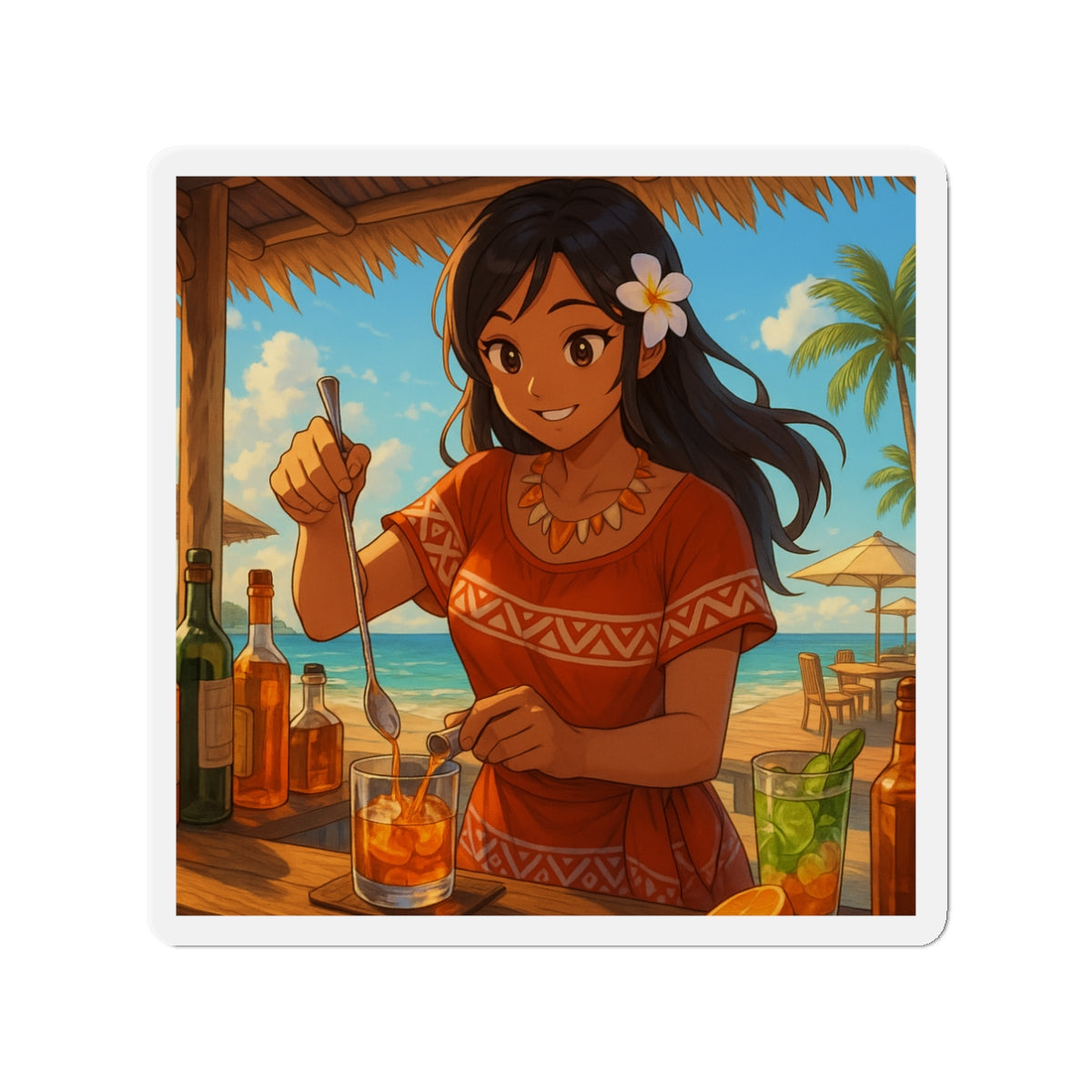 Beach bar magnet