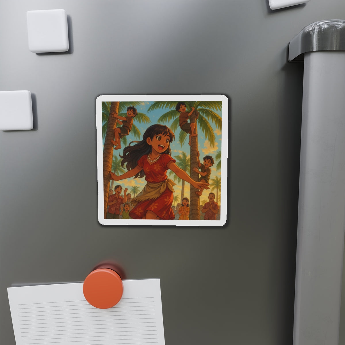 Tree climbing competition magnet