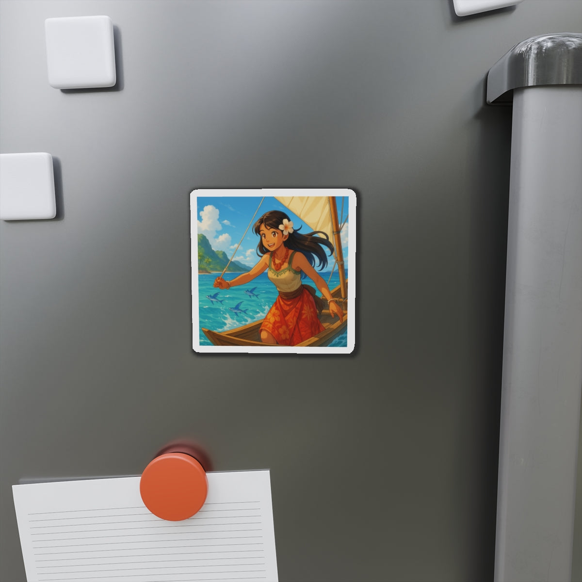 Island sailing magnet